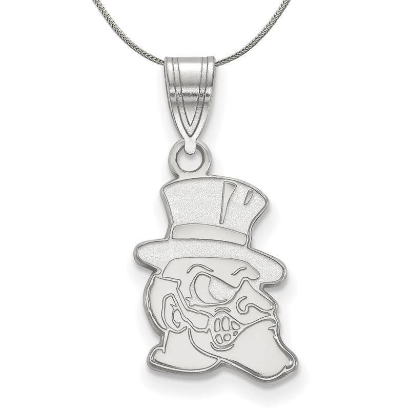 Sterling Silver Wake Forest U. Medium Pendant Necklace - 20 Inch